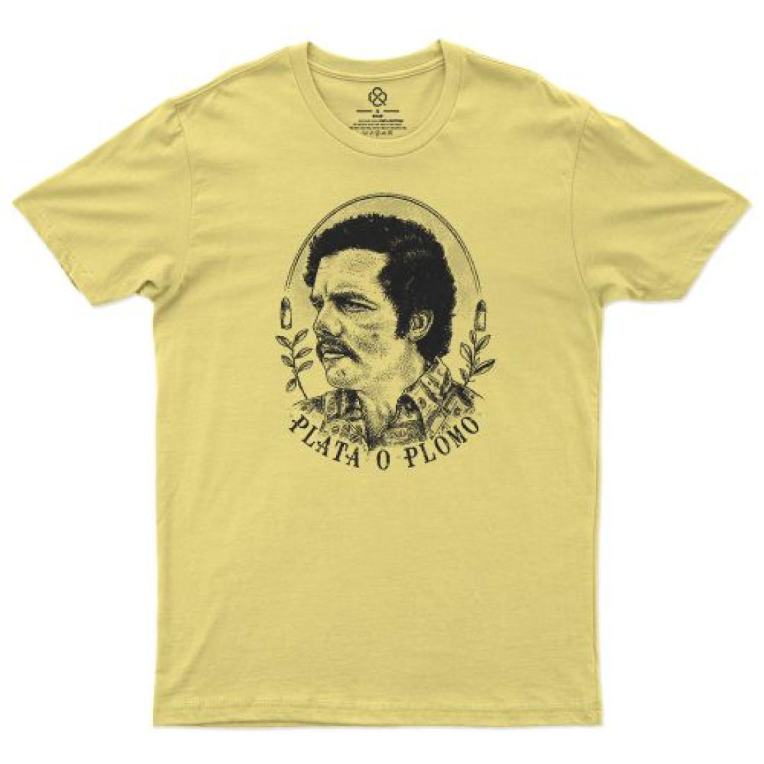 T-Shirt pablo escobar - PLATA O PLOMO - Jaune