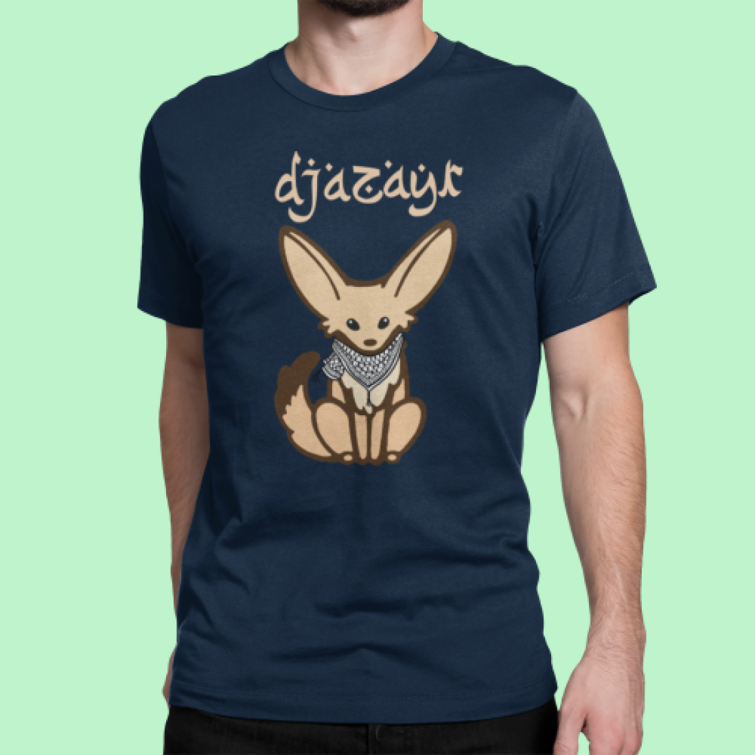 T-Shirt - fennec palestine bleu