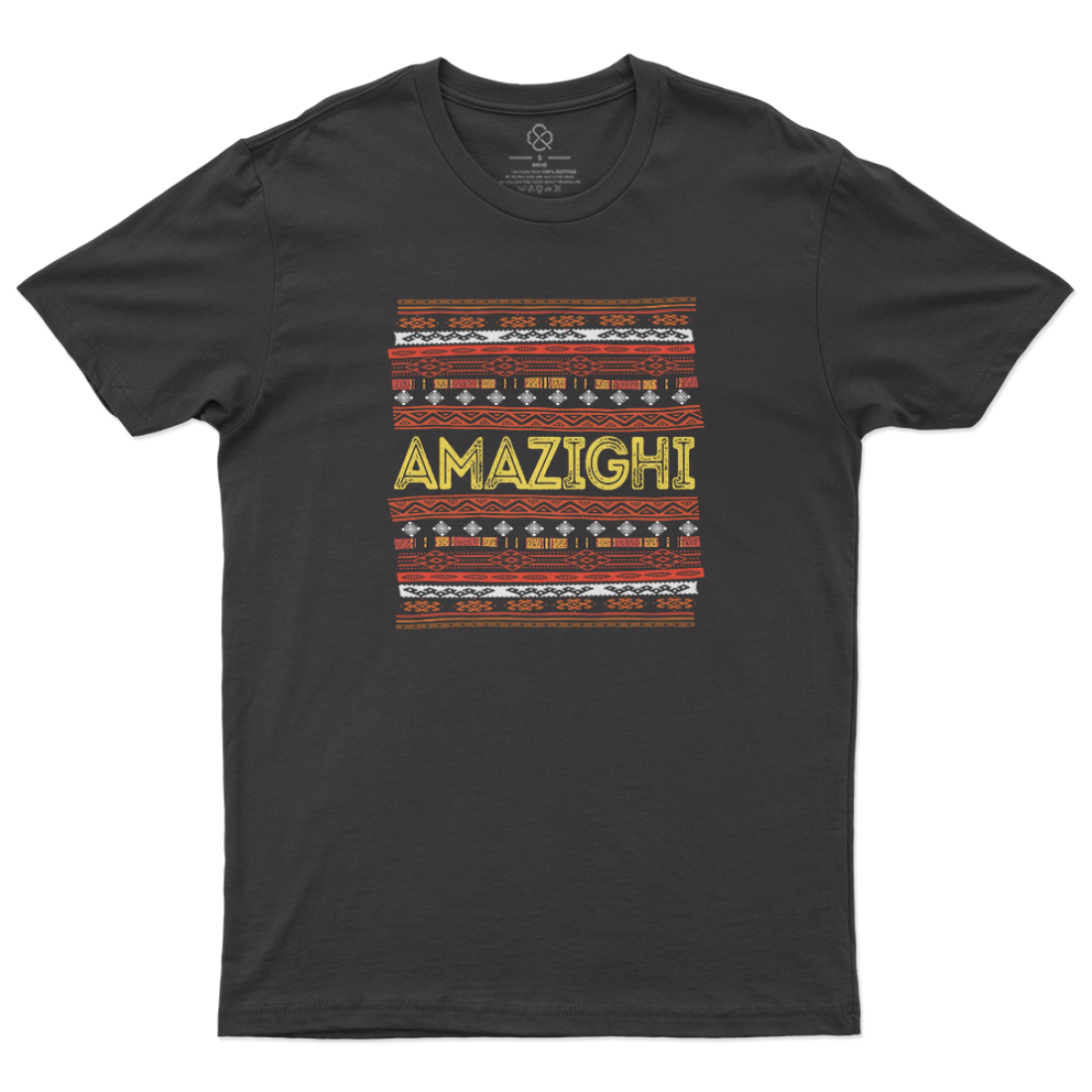 T-Shirt - AMAZIGHI - Noir - motif berbères