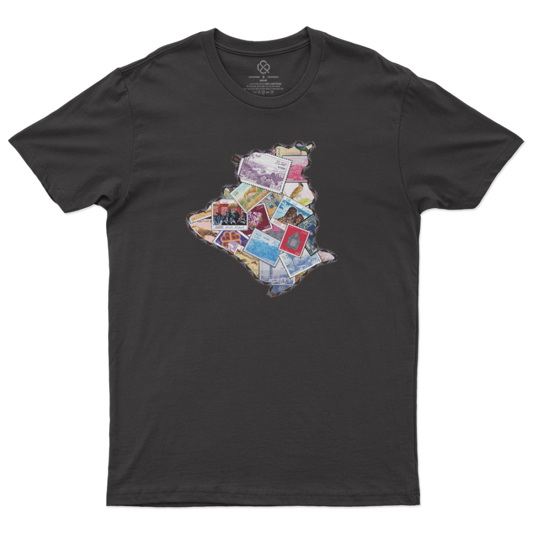 T-shirt Algeria timbre - (noir)