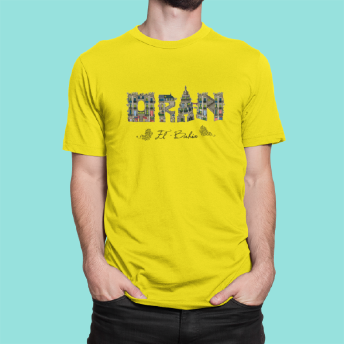 T-shirt "Oran El Bahia – Jaune"