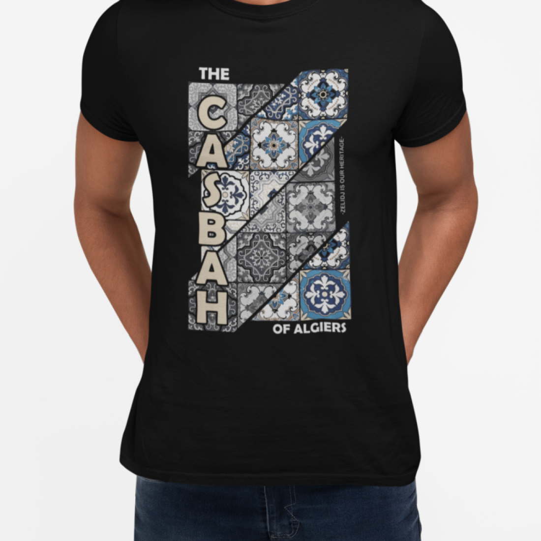 https://raf-wear.com/T-shirt "The Casbah of Algiers" zelidj (noir)